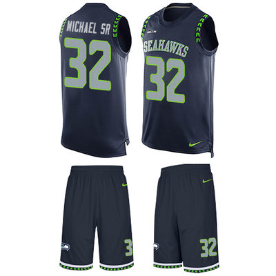 Nike Seahawks #32 Christine Michael SR Steel Blue Team Color Men's Stitched NFL Limited Tank Top Suit Jersey Nike Seahawks #32 Christine Michael SR Steel Blue Team Color Men's Stitched NFL Limited Tank Top Suit Jersey