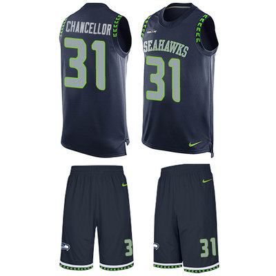 Nike Seahawks #31 Kam Chancellor Steel Blue Team Color Men's Stitched NFL Limited Tank Top Suit Jersey Nike Seahawks #31 Kam Chancellor Steel Blue Team Color Men's Stitched NFL Limited Tank Top Suit Jersey