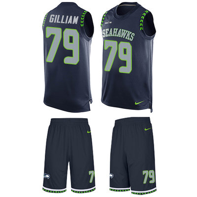 Nike Seahawks #79 Garry Gilliam Steel Blue Team Color Men's Stitched NFL Limited Tank Top Suit Jersey Nike Seahawks #79 Garry Gilliam Steel Blue Team Color Men's Stitched NFL Limited Tank Top Suit Jersey
