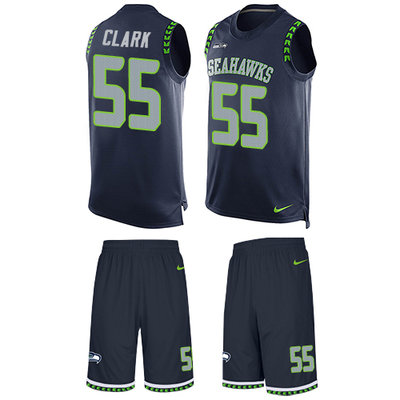 Nike Seahawks #55 Frank Clark Steel Blue Team Color Men's Stitched NFL Limited Tank Top Suit Jersey Nike Seahawks #55 Frank Clark Steel Blue Team Color Men's Stitched NFL Limited Tank Top Suit Jersey