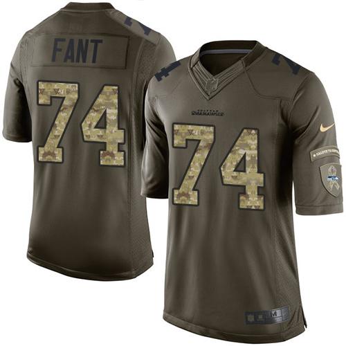 Nike Seahawks #74 George Fant Green Men's Stitched NFL Limited Salute to Service Jersey Nike Seahawks #74 George Fant Green Men's Stitched NFL Limited Salute to Service Jersey