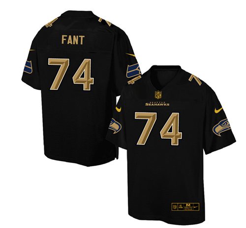 Nike Seahawks #74 George Fant Black Men's Stitched NFL Elite Pro Line Gold Collection Jersey Nike Seahawks #74 George Fant Black Men's Stitched NFL Elite Pro Line Gold Collection Jersey