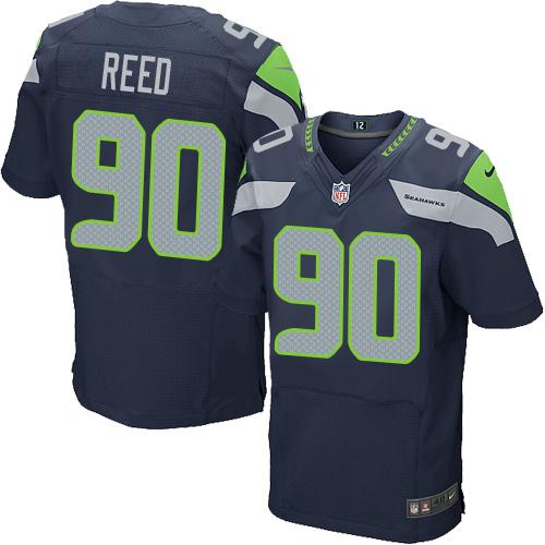 Nike Seahawks #90 Jarran Reed Steel Blue Team Color Men's Stitched NFL Elite Jersey Nike Seahawks #90 Jarran Reed Steel Blue Team Color Men's Stitched NFL Elite Jersey