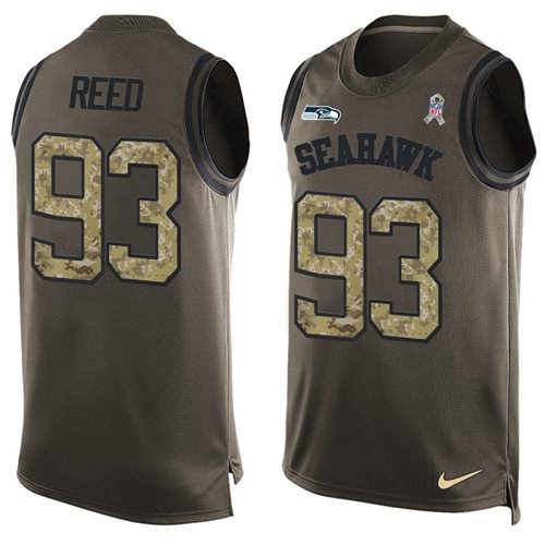 Nike Seahawks #93 Jarran Reed Green Men's Stitched NFL Limited Salute To Service Tank Top Jersey Nike Seahawks #93 Jarran Reed Green Men's Stitched NFL Limited Salute To Service Tank Top Jersey