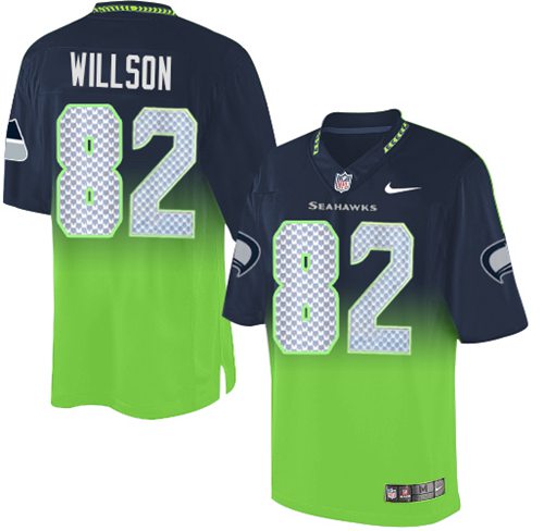 Nike Seahawks #82 Luke Willson Steel Blue Green Men's Stitched NFL Elite Fadeaway Fashion Jersey Nike Seahawks #82 Luke Willson Steel Blue Green Men's Stitched NFL Elite Fadeaway Fashion Jersey