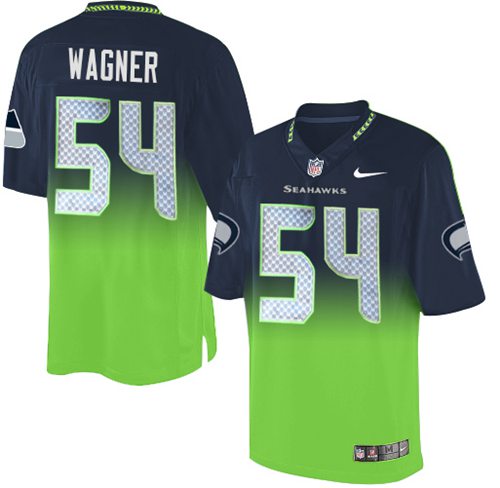 Nike Seahawks #54 Bobby Wagner Steel Blue Green Men's Stitched NFL Elite Fadeaway Fashion Jersey Nike Seahawks #54 Bobby Wagner Steel Blue Green Men's Stitched NFL Elite Fadeaway Fashion Jersey