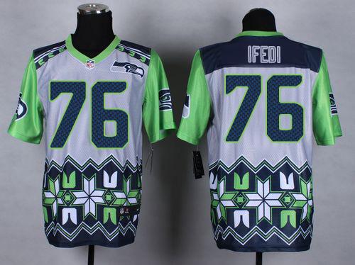 Nike Seahawks #76 Germain Ifedi Grey Men's Stitched NFL Elite Noble Fashion Jersey Nike Seahawks #76 Germain Ifedi Grey Men's Stitched NFL Elite Noble Fashion Jersey