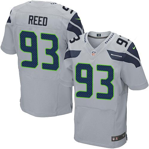 Nike Seahawks #93 Jarran Reed Grey Alternate Men's Stitched NFL Elite Jersey Nike Seahawks #93 Jarran Reed Grey Alternate Men's Stitched NFL Elite Jersey