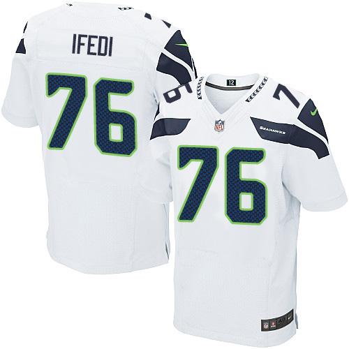 Nike Seahawks #76 Germain Ifedi White Men's Stitched NFL Elite Jersey Nike Seahawks #76 Germain Ifedi White Men's Stitched NFL Elite Jersey