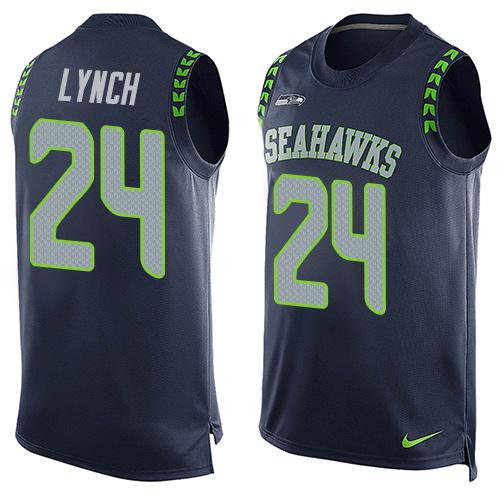 Nike Seahawks #24 Marshawn Lynch Steel Blue Team Color Men's Stitched NFL Limited Tank Top Jersey Nike Seahawks #24 Marshawn Lynch Steel Blue Team Color Men's Stitched NFL Limited Tank Top Jersey