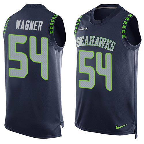 Nike Seahawks #54 Bobby Wagner Steel Blue Team Color Men's Stitched NFL Limited Tank Top Jersey Nike Seahawks #54 Bobby Wagner Steel Blue Team Color Men's Stitched NFL Limited Tank Top Jersey