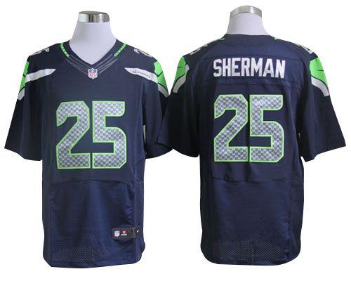 Nike Seahawks #25 Richard Sherman Steel Blue Team Color Men's Stitched NFL Elite Jersey Nike Seahawks #25 Richard Sherman Steel Blue Team Color Men's Stitched NFL Elite Jersey