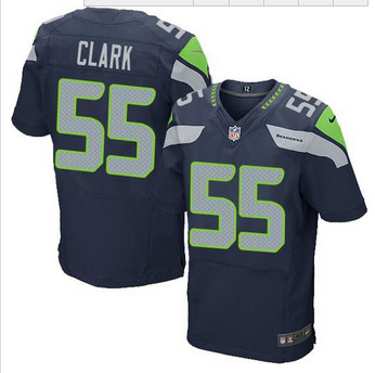 NEW Seattle Seahawks #55 Frank Clark Steel Blue Team Color Men's Stitched NFL Elite Jersey NEW Seattle Seahawks #55 Frank Clark Steel Blue Team Color Men's Stitched NFL Elite Jersey