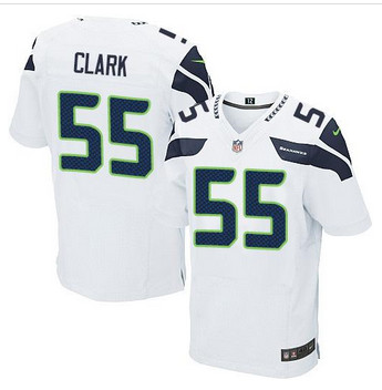 NEW Seattle Seahawks #55 Frank Clark White Men's Stitched NFL Elite Jersey
