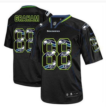 New Seattle Seahawks #88 Jimmy Graham New Lights Out Black Men's Stitched NFL Elite jersey