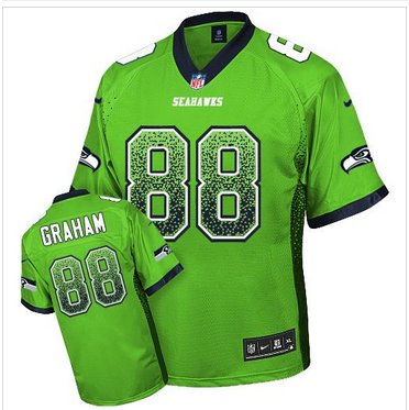 NEW Seahawks #88 Jimmy Graham Green Men's Stitched NFL Elite Drift Fashion Jersey