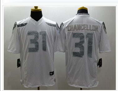 NEW Seattle Seahawks #31 Kam Chancellor White NFL Limited Platinum Jersey NEW Seattle Seahawks #31 Kam Chancellor White NFL Limited Platinum Jersey