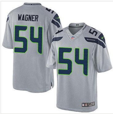 New Seahawks #54 Bobby Wagner Grey Alternate Men's Stitched NFL Limited Jersey
