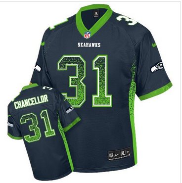 New Seattle Seahawks #31 Kam Chancellor Steel Blue Team Color NFL Elite Drift Fashion Jersey New Seattle Seahawks #31 Kam Chancellor Steel Blue Team Color NFL Elite Drift Fashion Jersey