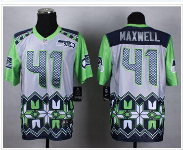 New Seattle Seahawks #41 Byron Maxwell Grey NFL Elite Noble Fashion Jersey