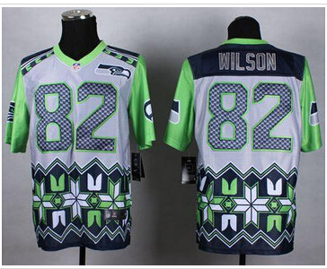 New Seattle Seahawks #82 Luke Willson Grey NFL Elite Noble Fashion Jersey