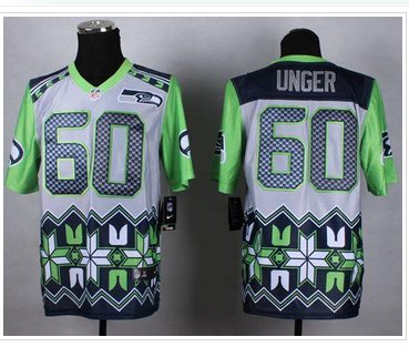 New Seattle Seahawks #60 Max Unger Grey NFL Elite Noble Fashion Jersey