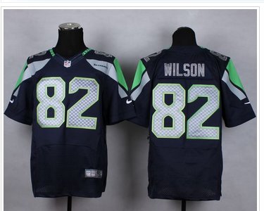 New Seattle Seahawks #82 Luke Willson Steel Blue Team Color NFL Elite Jersey New Seattle Seahawks #82 Luke Willson Steel Blue Team Color NFL Elite Jersey