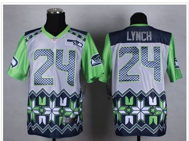New Seattle Seahawks #24 Marshawn Lynch Grey NFL Elite Noble Fashion Jersey New Seattle Seahawks #24 Marshawn Lynch Grey NFL Elite Noble Fashion Jersey