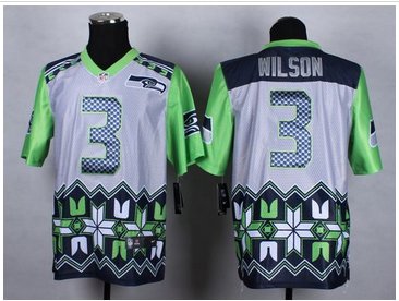 New Seattle Seahawks #3 Russell Wilson Grey NFL Elite Noble Fashion Jersey New Seattle Seahawks #3 Russell Wilson Grey NFL Elite Noble Fashion Jersey