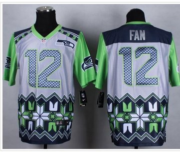 New Seattle Seahawks #12 Fan Grey NFL Elite Noble Fashion Jersey New Seattle Seahawks #12 Fan Grey NFL Elite Noble Fashion Jersey
