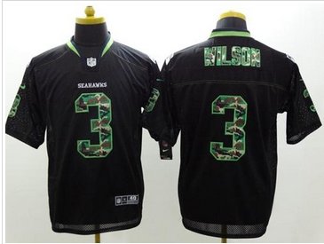 NEW Seattle Seahawks #3 Russell Wilson Black NFL Elite Camo Fashion Jersey NEW Seattle Seahawks #3 Russell Wilson Black NFL Elite Camo Fashion Jersey