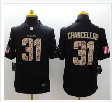 NEW Seattle Seahawks #31 Kam Chancellor Black NFL Limited Salute to service jersey NEW Seattle Seahawks #31 Kam Chancellor Black NFL Limited Salute to service jersey