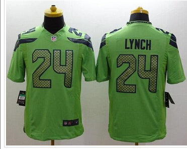 NEW Seattle Seahawks #24 Marshawn Lynch Green Alternate NFL Limited Jersey NEW Seattle Seahawks #24 Marshawn Lynch Green Alternate NFL Limited Jersey