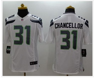 NEW Seattle Seahawks #31 Kam Chancellor White NFL Limited Jersey