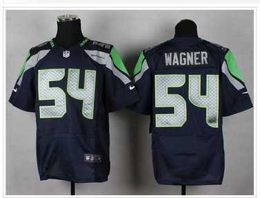 NEW Seattle Seahawks #54 Bobby Wagner Steel Blue Team Color NFL Elite jersey