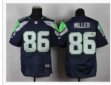 NEW Seattle Seahawks #86 Zach Miller Steel Blue Team Color NFL Elite jersey NEW Seattle Seahawks #86 Zach Miller Steel Blue Team Color NFL Elite jersey