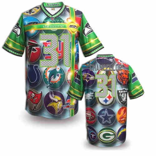 New Seattle Seahawks #31 Kam Chancellor Team Color NFL Elite Fanatical Version Jerseys