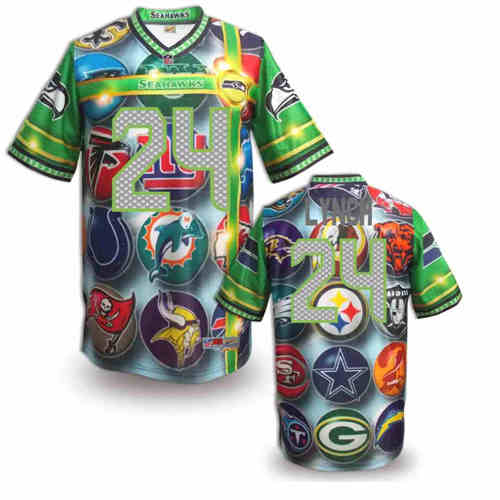New Seattle Seahawks #24 Marshawn Lynch Team Color NFL Elite Fanatical Version Jerseys New Seattle Seahawks #24 Marshawn Lynch Team Color NFL Elite Fanatical Version Jerseys