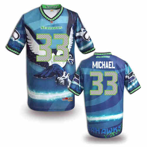 New Seattle Seahawks #33 Christine Michael Team Color Elite Fanatical Version Jerseys New Seattle Seahawks #33 Christine Michael Team Color Elite Fanatical Version Jerseys