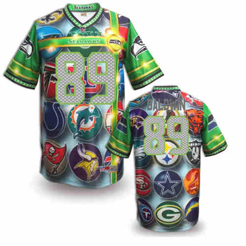 New Seattle Seahawks #89 Doug Baldwin Team Color NFL Elite Fanatical Version Jerseys
