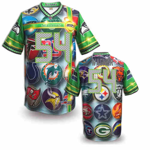 New Seattle Seahawks #54 Bobby Wagner Team Color NFL Elite Fanatical Version Jerseys