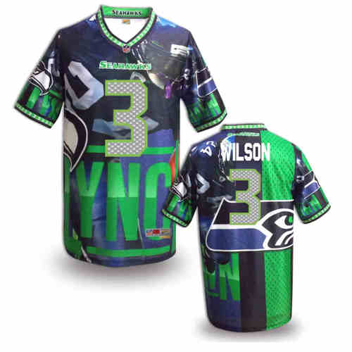 New Seattle Seahawks 3 Russell Wilson Team Color NFL Elite Fanatical Version Jersey New Seattle Seahawks 3 Russell Wilson Team Color NFL Elite Fanatical Version Jersey