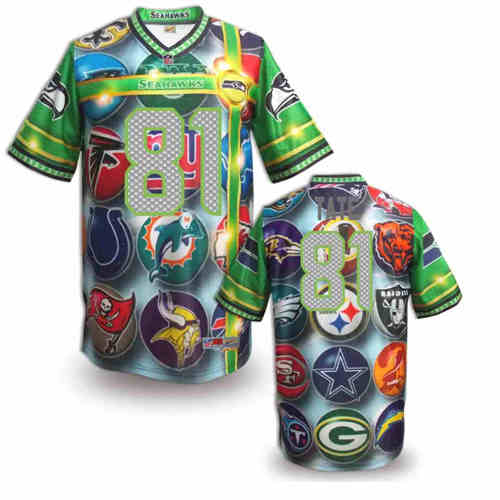 New Seattle Seahawks #81 Golden Tate Team Color NFL Elite Fanatical Version Jerseys