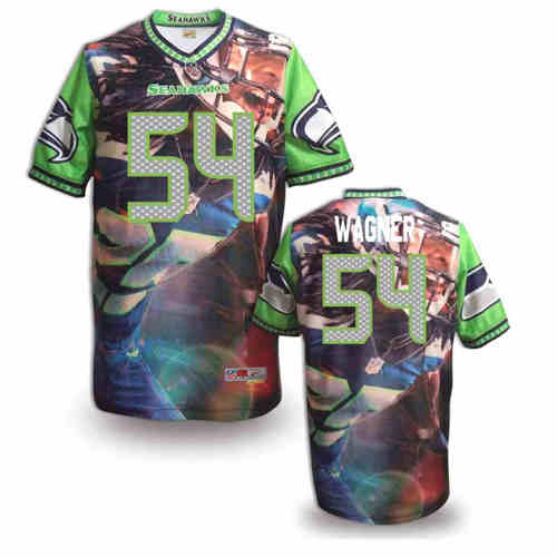 New Seattle Seahawks #54 Bobby Wagner Team Color NFL Elite Fanatical Version Jersey