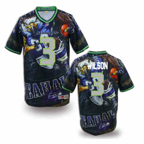 New Seattle Seahawks 3# Russell Wilson Team Color Elite Fanatical Version Jersey New Seattle Seahawks 3# Russell Wilson Team Color Elite Fanatical Version Jersey