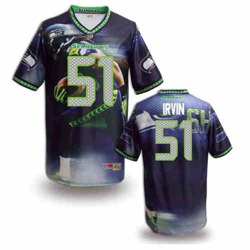 New Seattle Seahawks 51 Bruce Irvin Team Color NFL Elite Fanatical Version Jersey