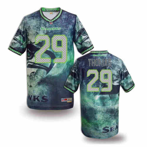 New Seattle Seahawks 29 Earl Thomas Team Color NFL Elite Fanatical Version Jersey