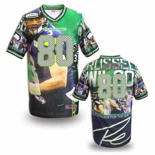 New Seattle Seahawks 80 Steve Largent Team Color Elite Fanatical Version Jerseys