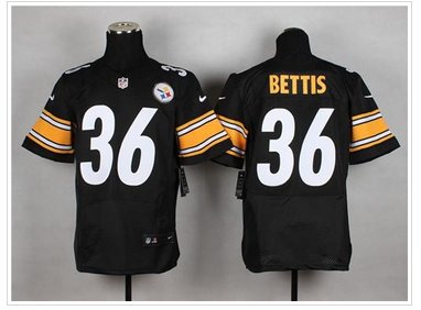 NEW Pittsburgh Steelers #36 Jerome Bettis Black Team Color NFL Elite Jersey