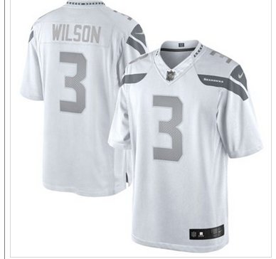 New Seattle Seahawks #3 Russell Wilson Nike White Platinum Jersey New Seattle Seahawks #3 Russell Wilson Nike White Platinum Jersey